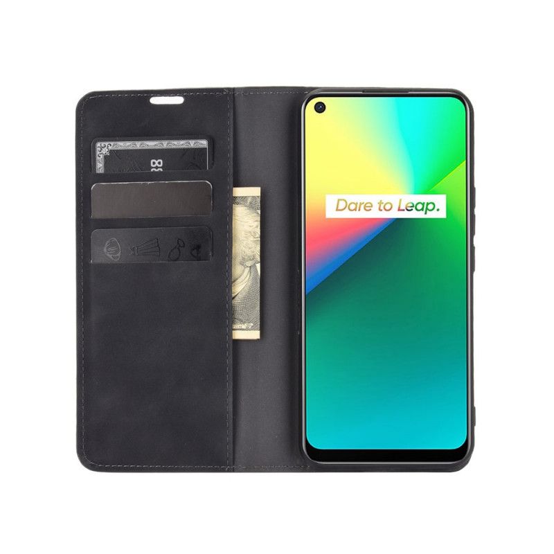 Flip Case Realme 7i Schwarz Hautberührung