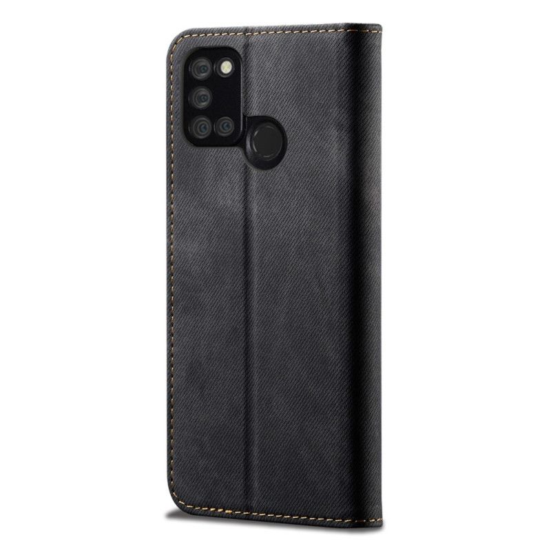 Flip Case Realme 7i Schwarz Jeansstoff