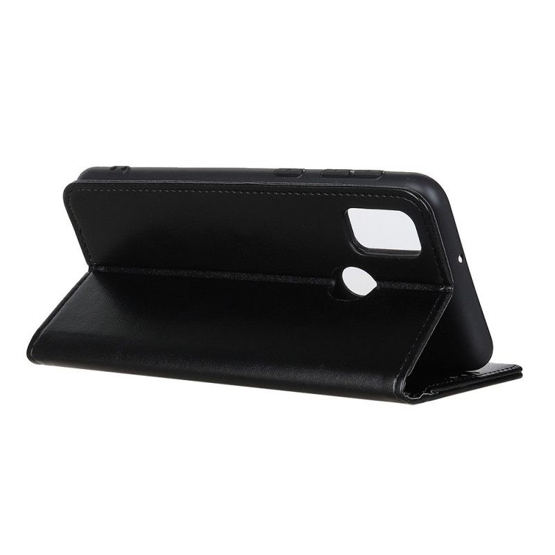 Lederhüllen Realme 7i Schwarz Gefrorene Finesse