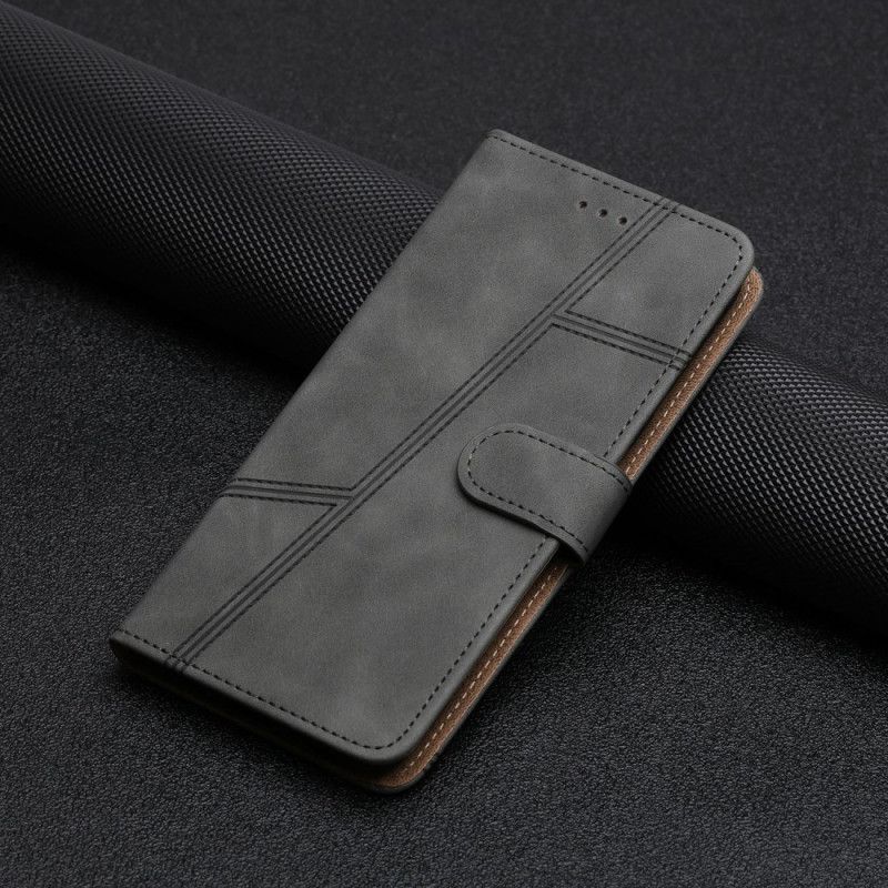 Lederhüllen Oneplus 13 Handyhülle Streifen Und Striche