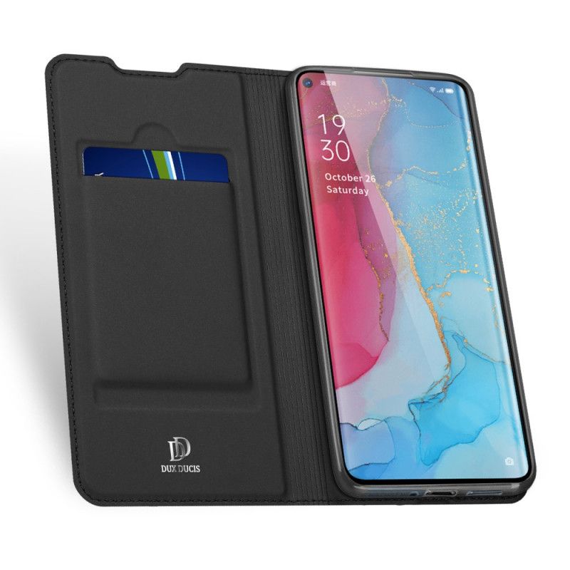 Flip Case Oppo Find X2 Neo Dunkelblau Pro-Dux-Ducis-Haut