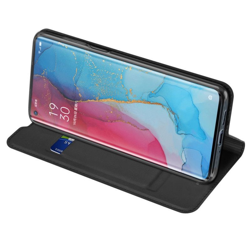 Flip Case Oppo Find X2 Neo Dunkelblau Pro-Dux-Ducis-Haut