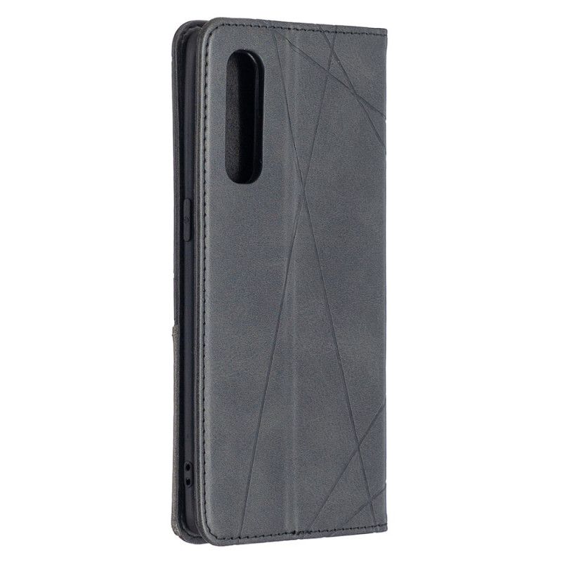 Flip Case Oppo Find X2 Neo Schwarz Handyhülle Künstlerstil