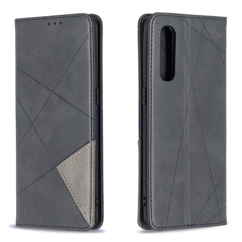 Flip Case Oppo Find X2 Neo Schwarz Handyhülle Künstlerstil