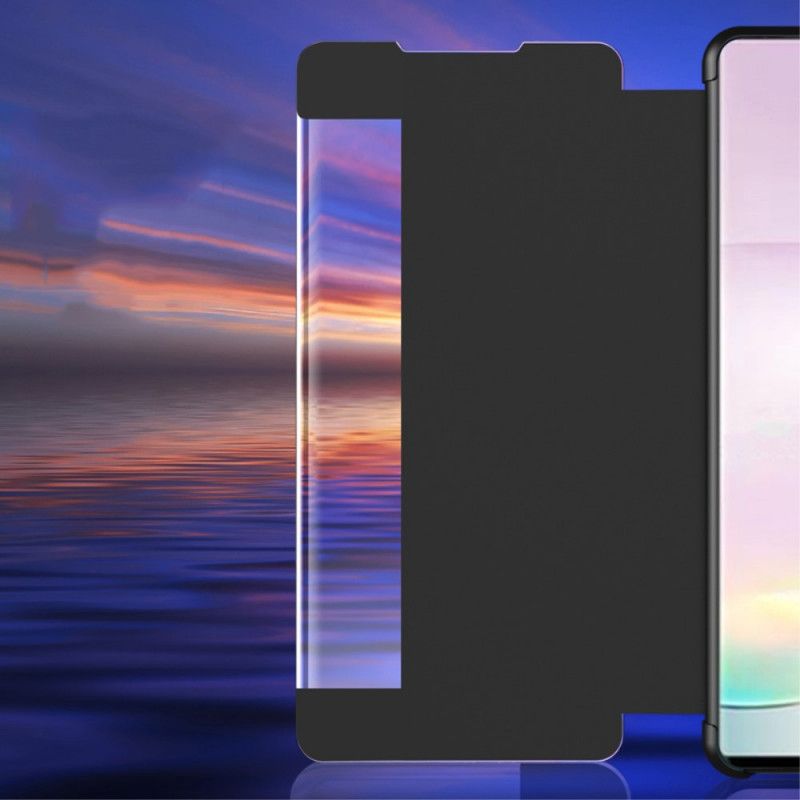 Cover Samsung Galaxy Note 20 Ultra Schwarz Strukturiertes Kunstleder Anzeigen