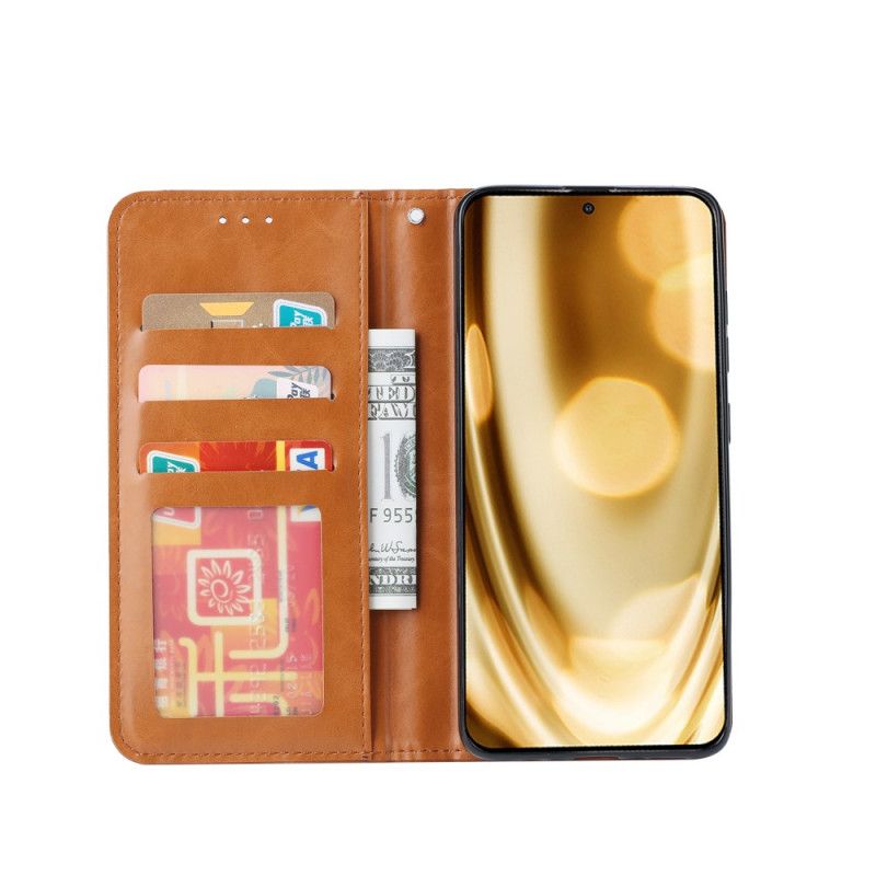 Flip Case Für Samsung Galaxy Note 20 Ultra Schwarz Kartenhalter Aus Kunstleder