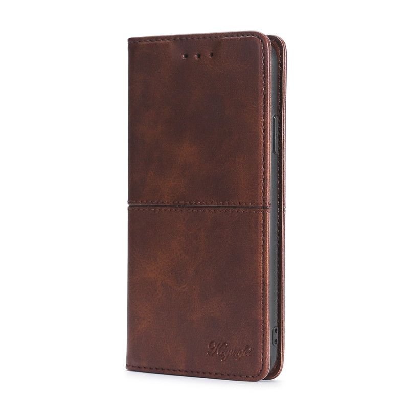 Flip Case Samsung Galaxy Note 20 Ultra Schwarz Couture-Leder