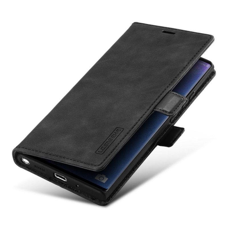 Flip Case Samsung Galaxy Note 20 Ultra Schwarz Lc.Imeeke Ledereffekt