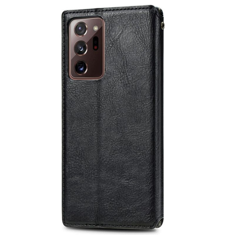 Flip Case Samsung Galaxy Note 20 Ultra Schwarz Lederband Mit Diamanteffekt