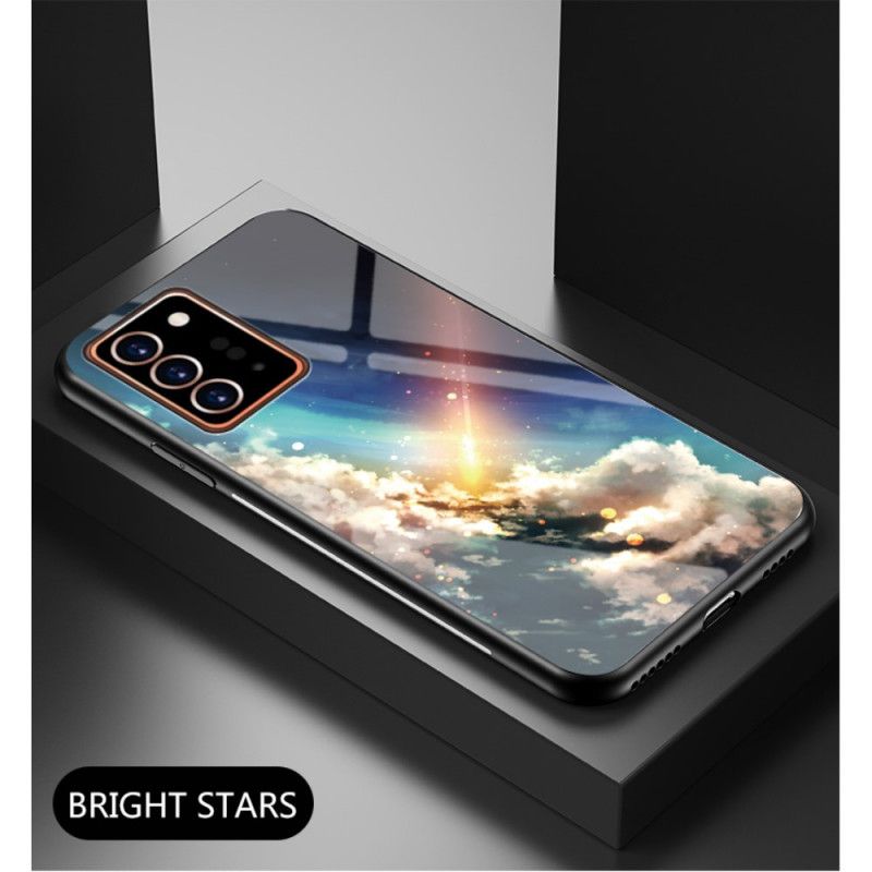 Hülle Für Samsung Galaxy Note 20 Ultra Schwarz Schönheit Gehärtetes Glas