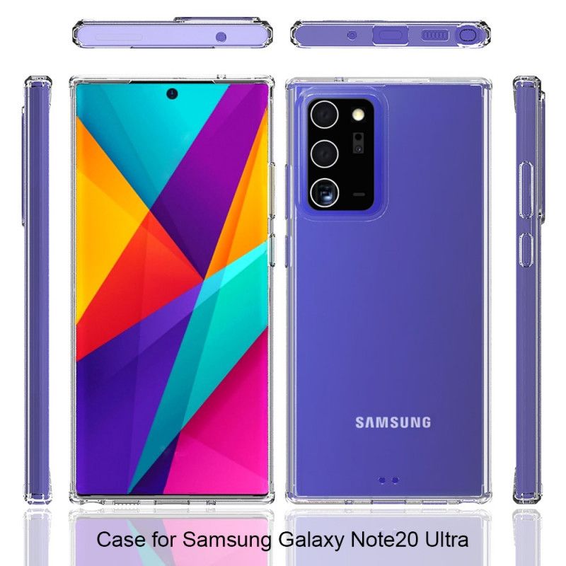 Hülle Samsung Galaxy Note 20 Ultra Schwarz Acrylfarbene Kanten