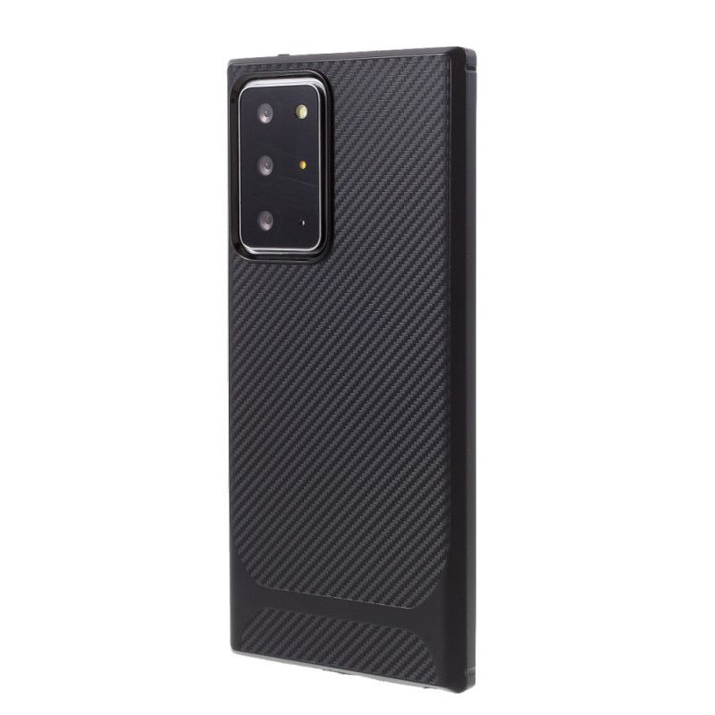 Hülle Samsung Galaxy Note 20 Ultra Schwarz Handyhülle Einzelne Flexible Kohlefaser