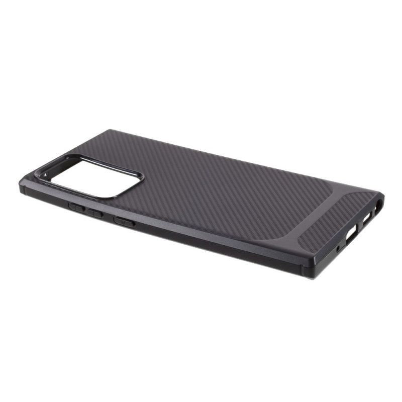 Hülle Samsung Galaxy Note 20 Ultra Schwarz Handyhülle Einzelne Flexible Kohlefaser