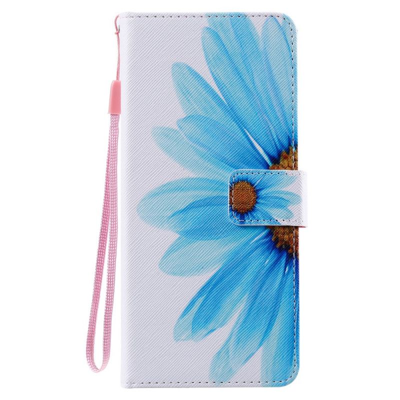Lederhüllen Für Samsung Galaxy Note 20 Ultra Blaue Aquarellblume