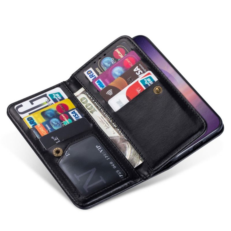 Lederhüllen Für Samsung Galaxy Note 20 Ultra Schwarz Kunstleder 9 Kartenhalter