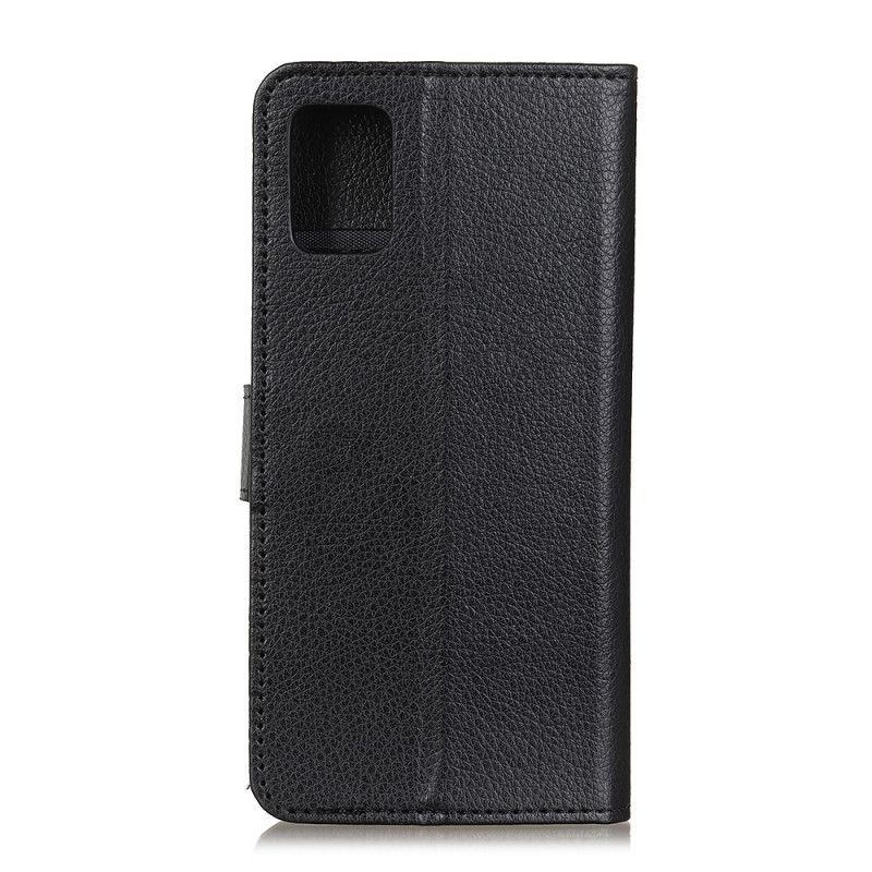 Lederhüllen Für Samsung Galaxy Note 20 Ultra Schwarz Strukturierte Litschi