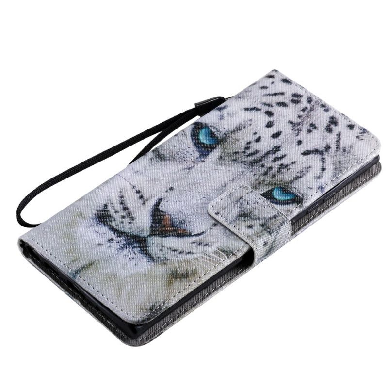 Lederhüllen Für Samsung Galaxy Note 20 Ultra Weißer Tiger