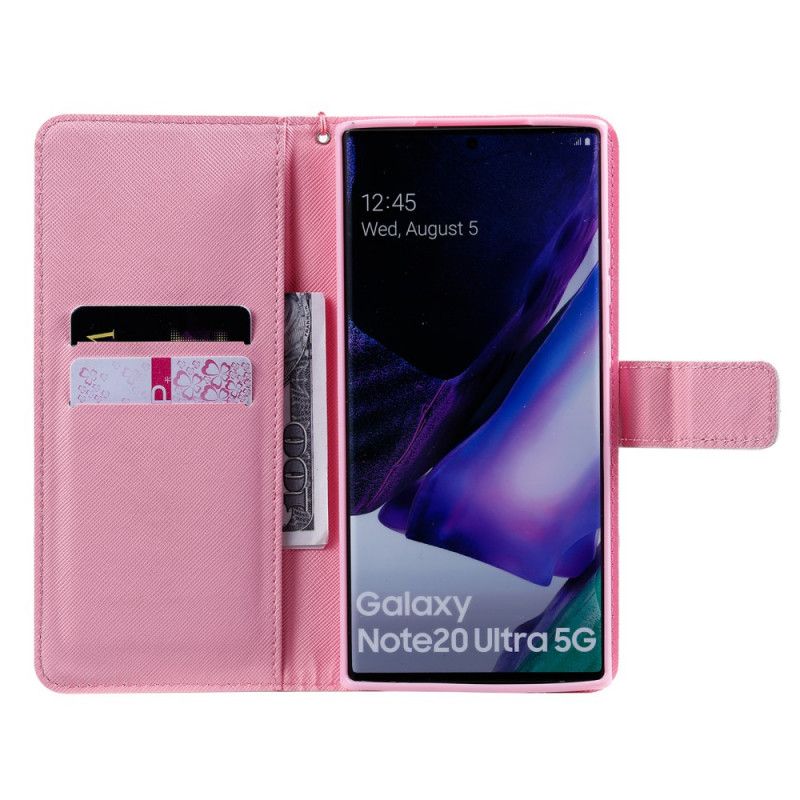 Lederhüllen Samsung Galaxy Note 20 Ultra Babyrosa Elefant