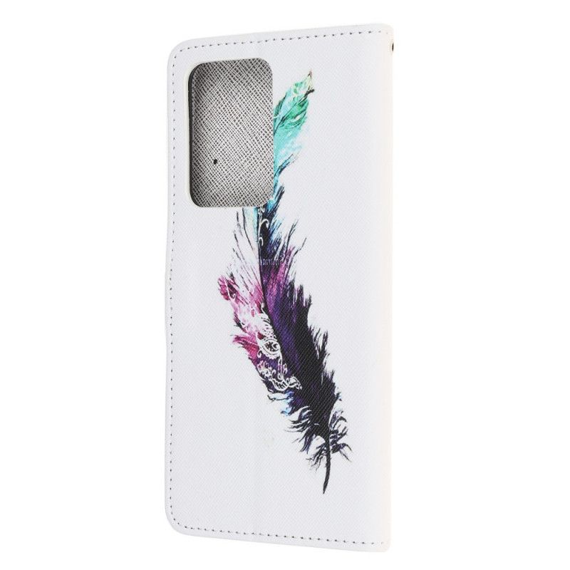 Lederhüllen Samsung Galaxy Note 20 Ultra Feder Mit Tanga