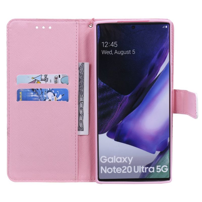 Lederhüllen Samsung Galaxy Note 20 Ultra Mädchen Auf Der Schaukel