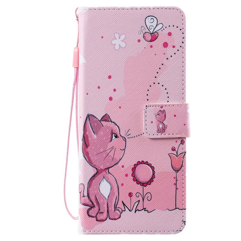 Lederhüllen Samsung Galaxy Note 20 Ultra Rosa Katze