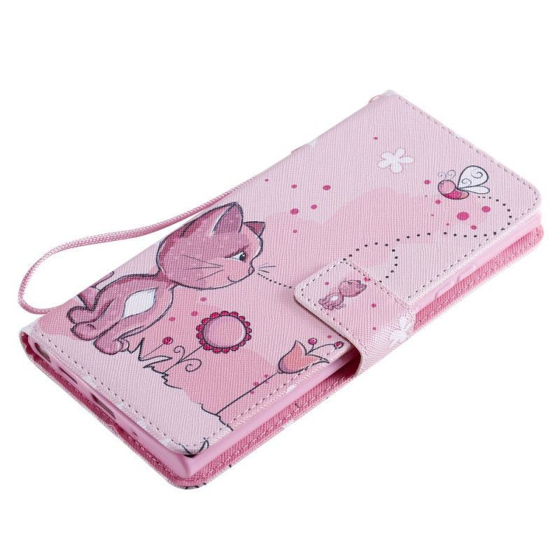 Lederhüllen Samsung Galaxy Note 20 Ultra Rosa Katze