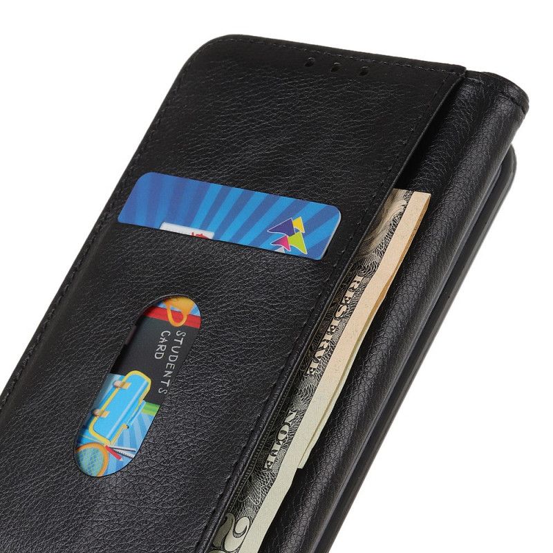 Lederhüllen Samsung Galaxy Note 20 Ultra Schwarz Geteilter Lederstil