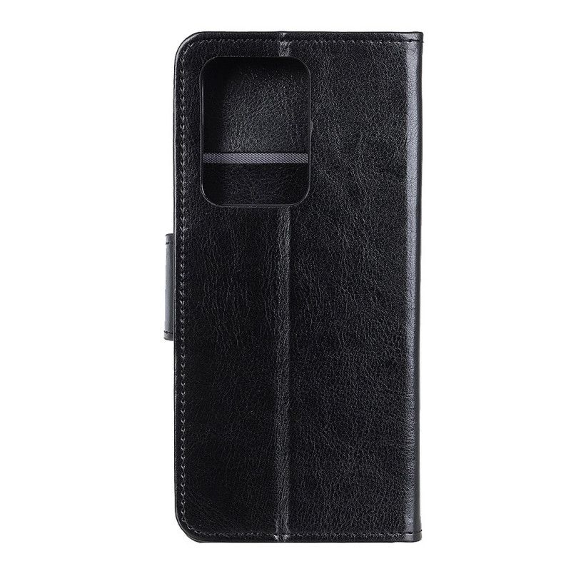 Lederhüllen Samsung Galaxy Note 20 Ultra Schwarz Glänzender Ledereffekt