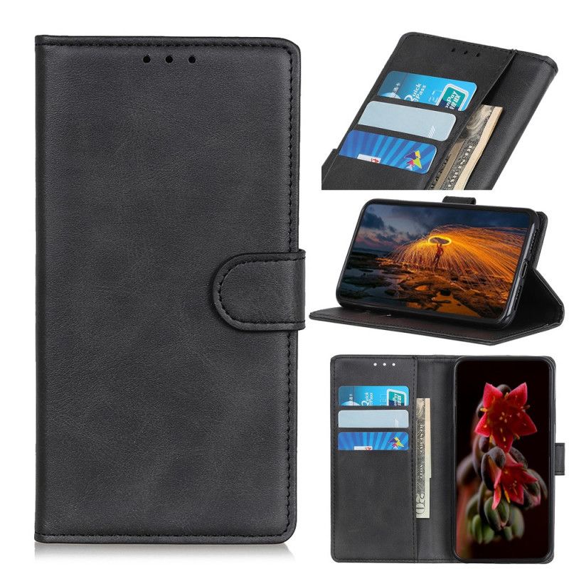 Lederhüllen Samsung Galaxy Note 20 Ultra Schwarz Handyhülle Retro-Mattledereffekt