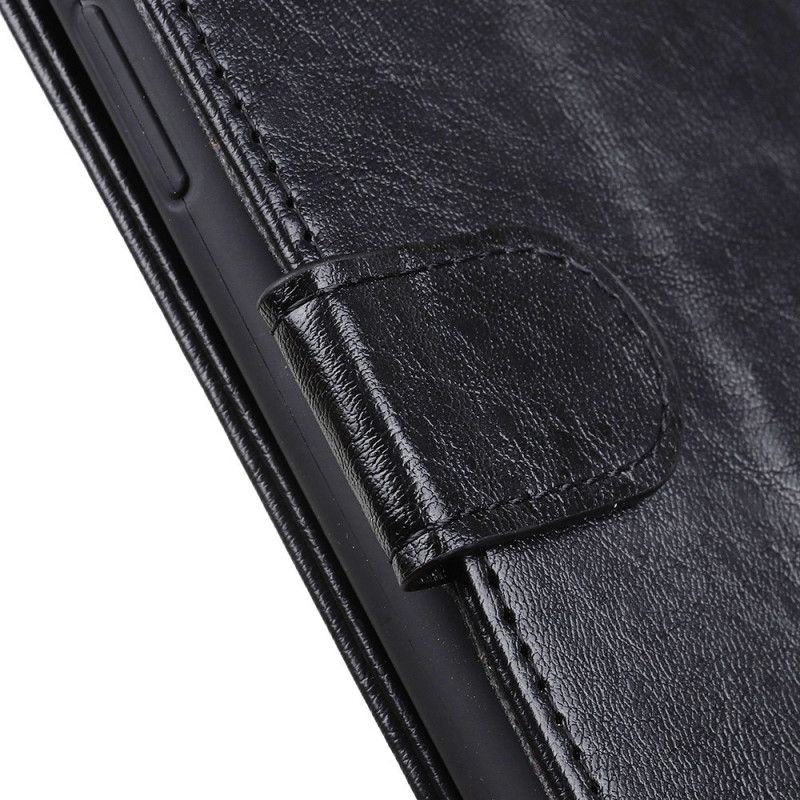 Lederhüllen Samsung Galaxy Note 20 Ultra Schwarz Handyhülle Strukturiertes Kunstleder