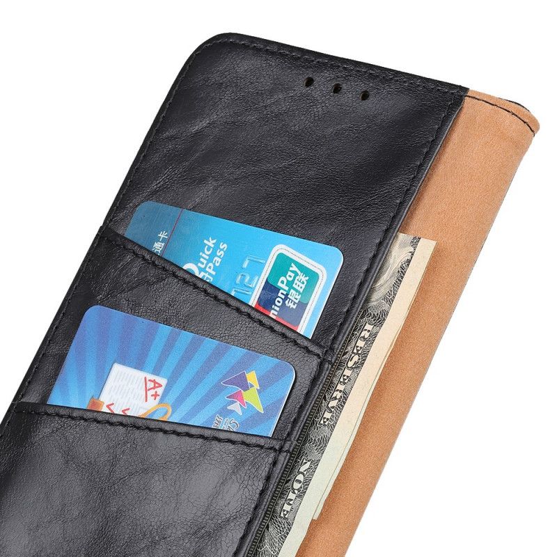 Lederhüllen Samsung Galaxy Note 20 Ultra Schwarz Wendeverschluss Aus Gespaltenem Leder