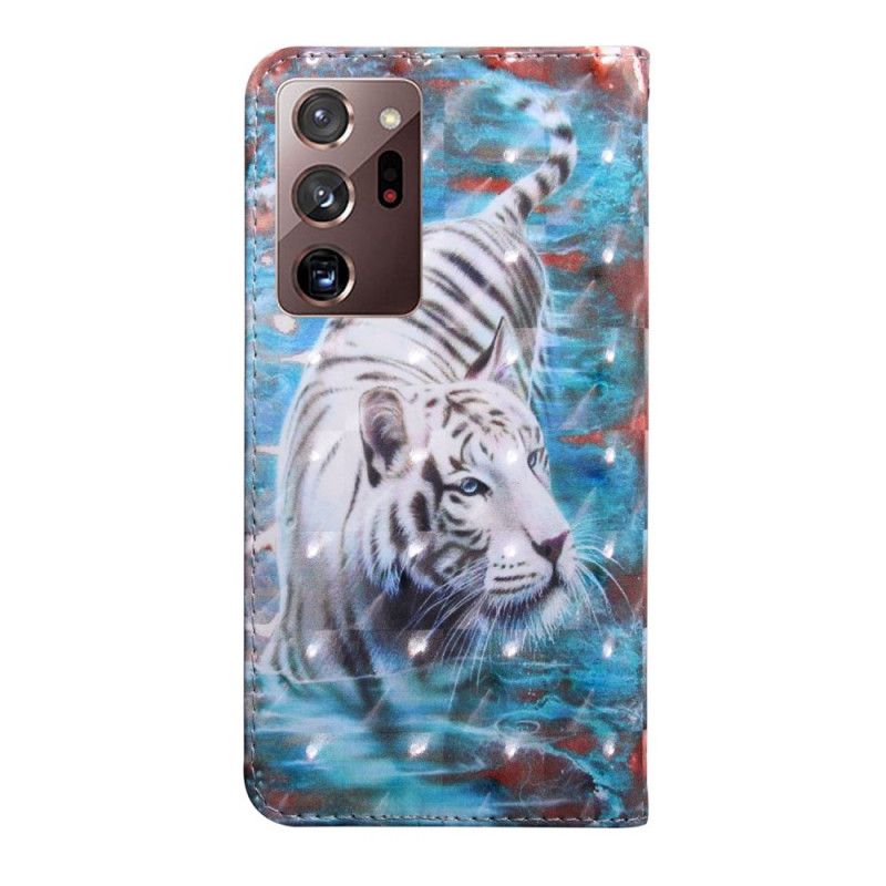 Lederhüllen Samsung Galaxy Note 20 Ultra Tiger Im Wasser