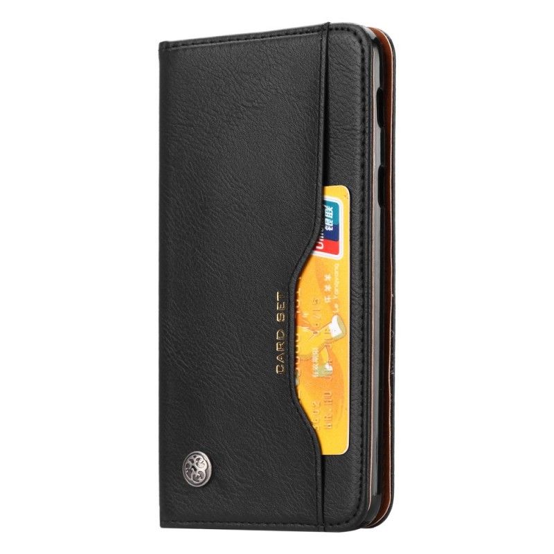 Flip Case Huawei Mate 20 Lite Schwarz Kartenhalter Aus Kunstleder