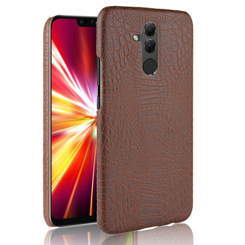 Hülle Huawei Mate 20 Lite Schwarz Krokodilhauteffekt