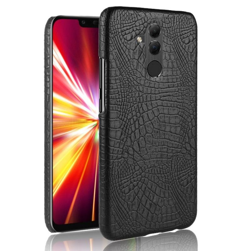 Hülle Huawei Mate 20 Lite Schwarz Krokodilhauteffekt