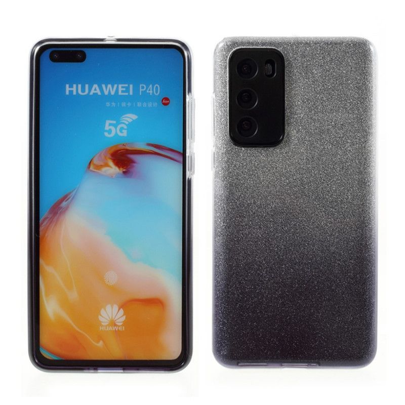 Hülle Huawei P40 Schwarz Gradientenglitter