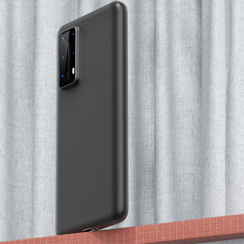 Hülle Huawei P40 Schwarz Handyhülle Dünne Matte Texturbänke