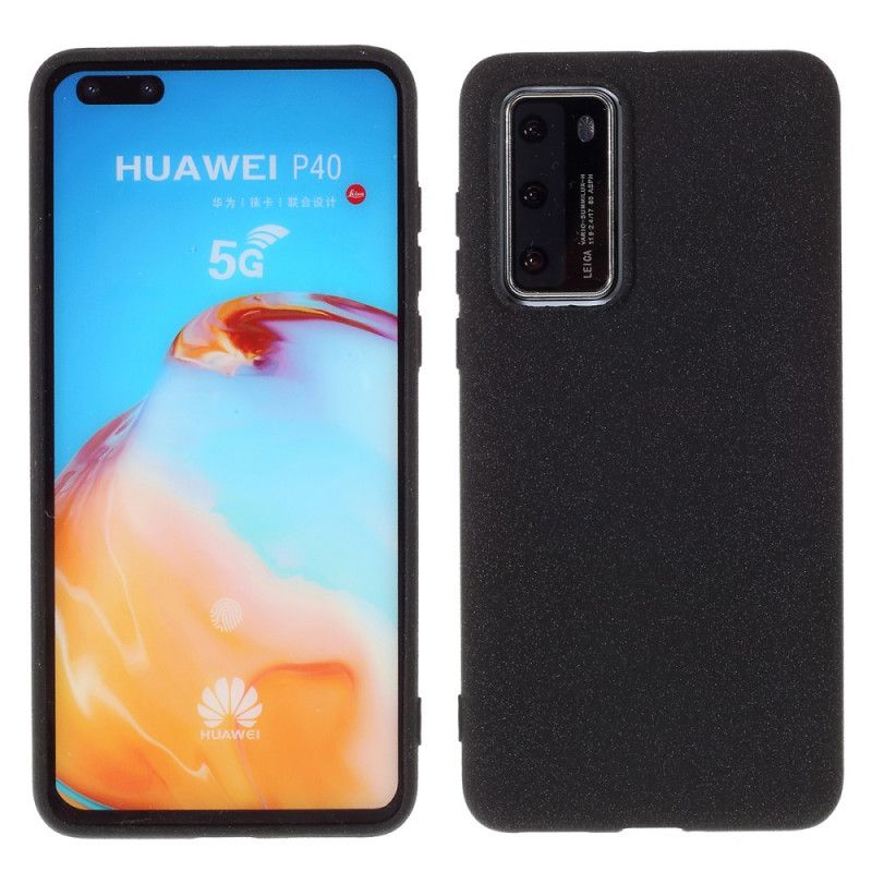 Hülle Huawei P40 Schwarz Mattes Glitzern