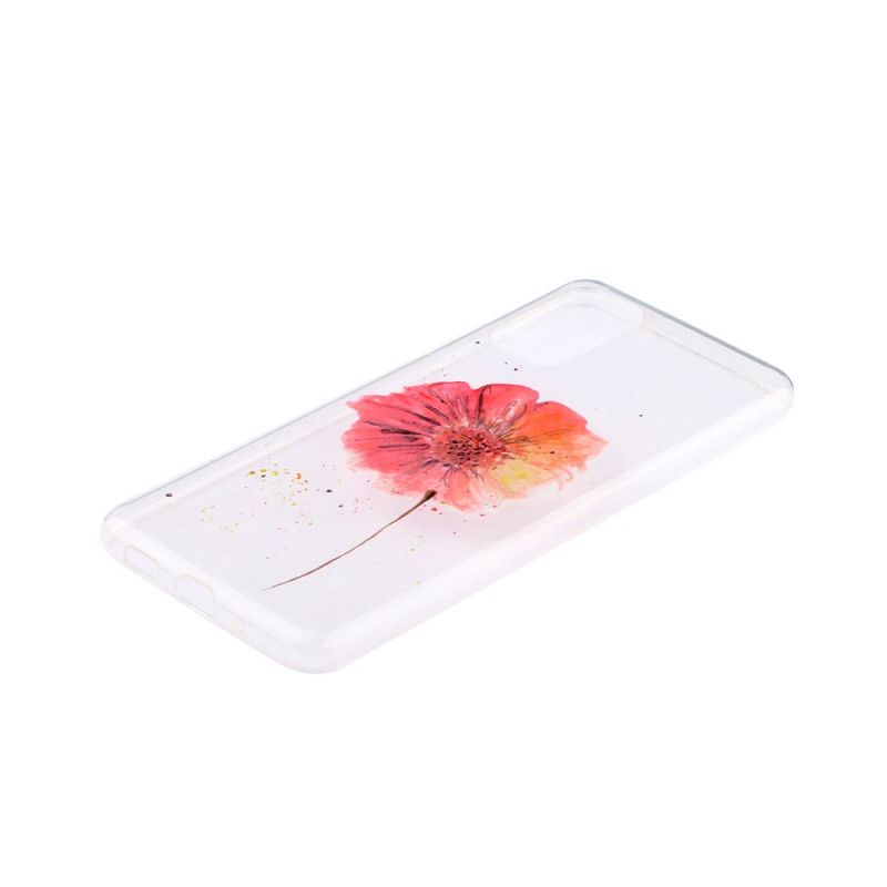 Hülle Huawei P40 Transparente Aquarellmohnblume