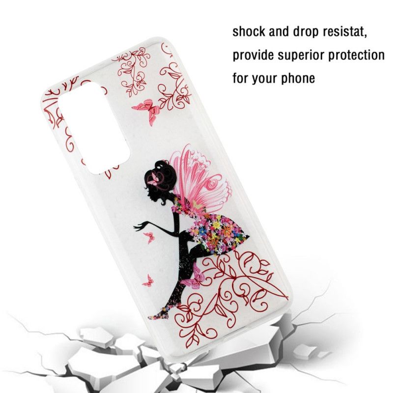 Hülle Huawei P40 Transparente Blumenfee