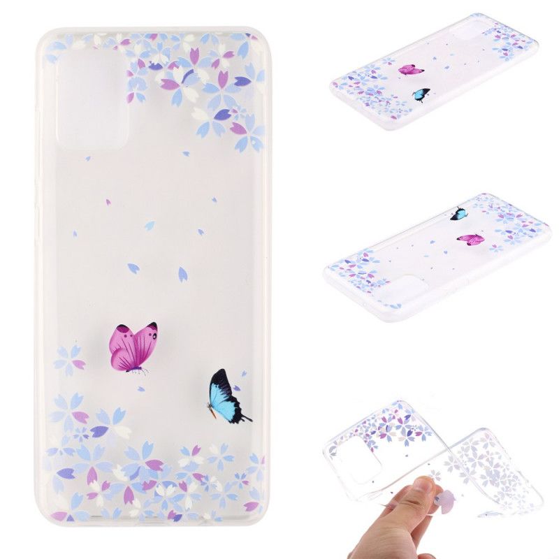 Hülle Huawei P40 Transparente Schmetterlinge Und Blumen