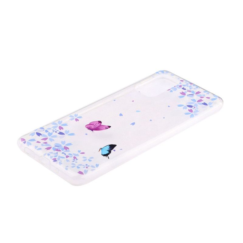 Hülle Huawei P40 Transparente Schmetterlinge Und Blumen