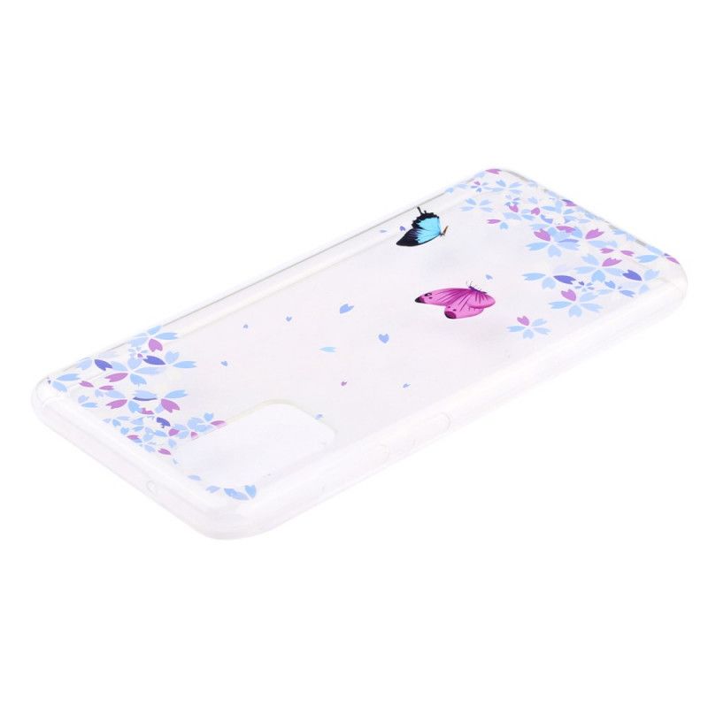 Hülle Huawei P40 Transparente Schmetterlinge Und Blumen