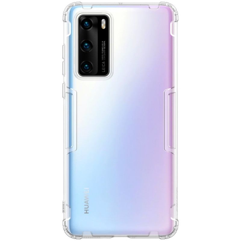 Hülle Huawei P40 Weiß Verstärkte Transparente Nillkin