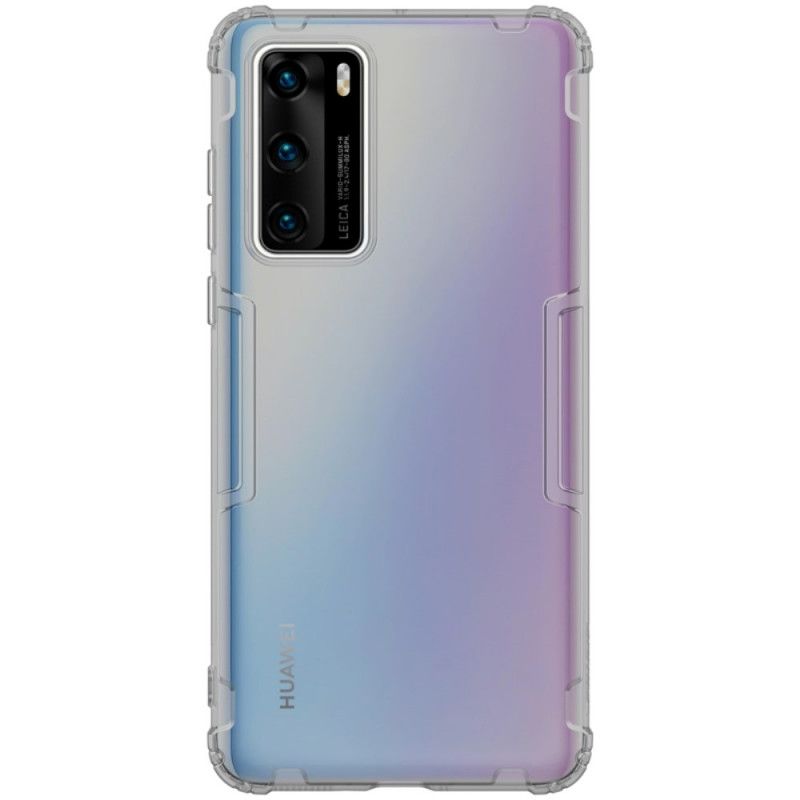 Hülle Huawei P40 Weiß Verstärkte Transparente Nillkin