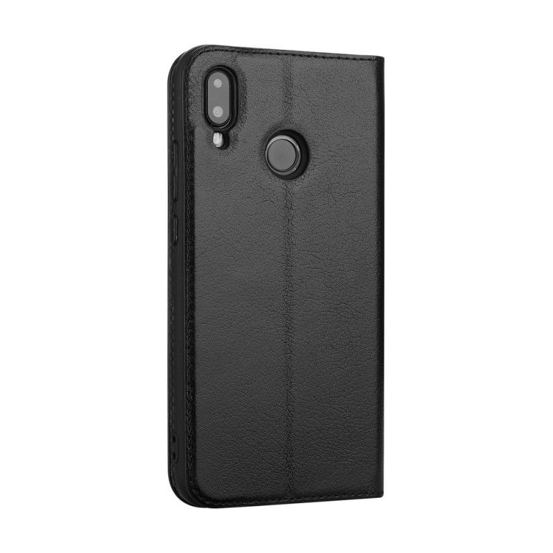 Ansichtsabdeckung Huawei P20 Lite Schwarz Dual-Leder-Effekt