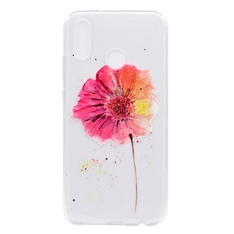 Hülle Für Huawei P20 Lite Transparente Aquarellmohnblume