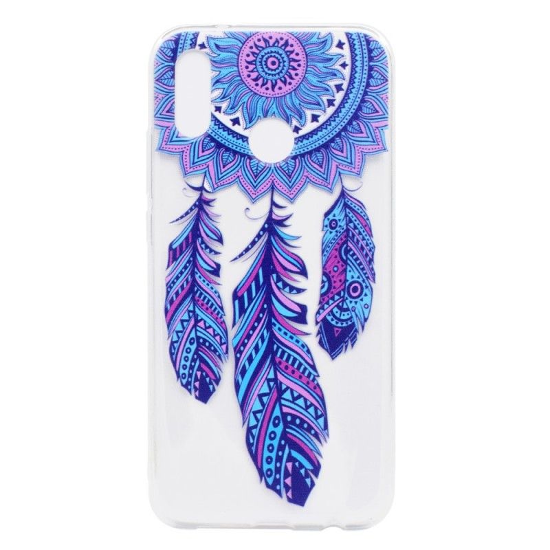 Hülle Huawei P20 Lite Transparenter Fänger Träumt Von Blauen Federn