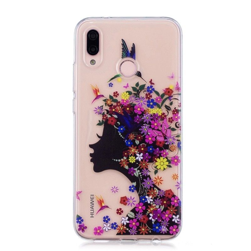 Hülle Huawei P20 Lite Transparentes Blumenmädchen