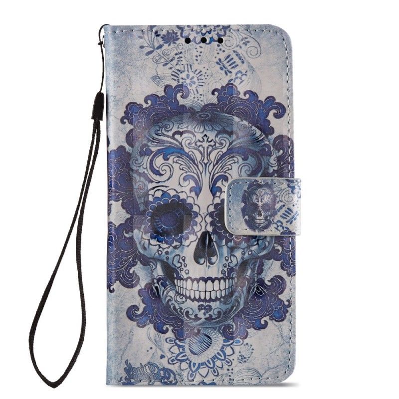 Lederhüllen Huawei P20 Lite 3D Blauer Schädel